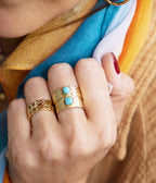 Bague Heri (Acier doré)