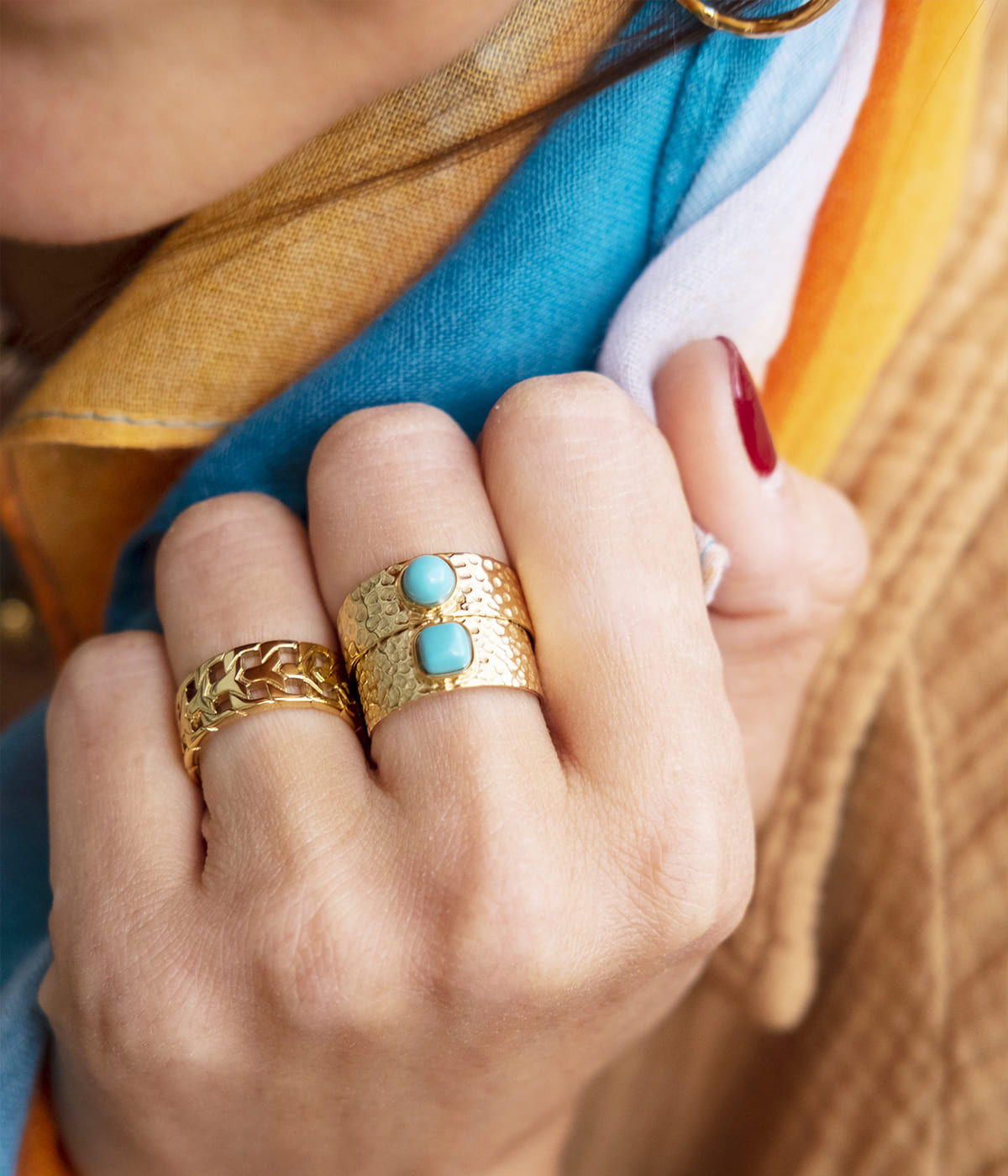 Bague Heri (Acier doré)