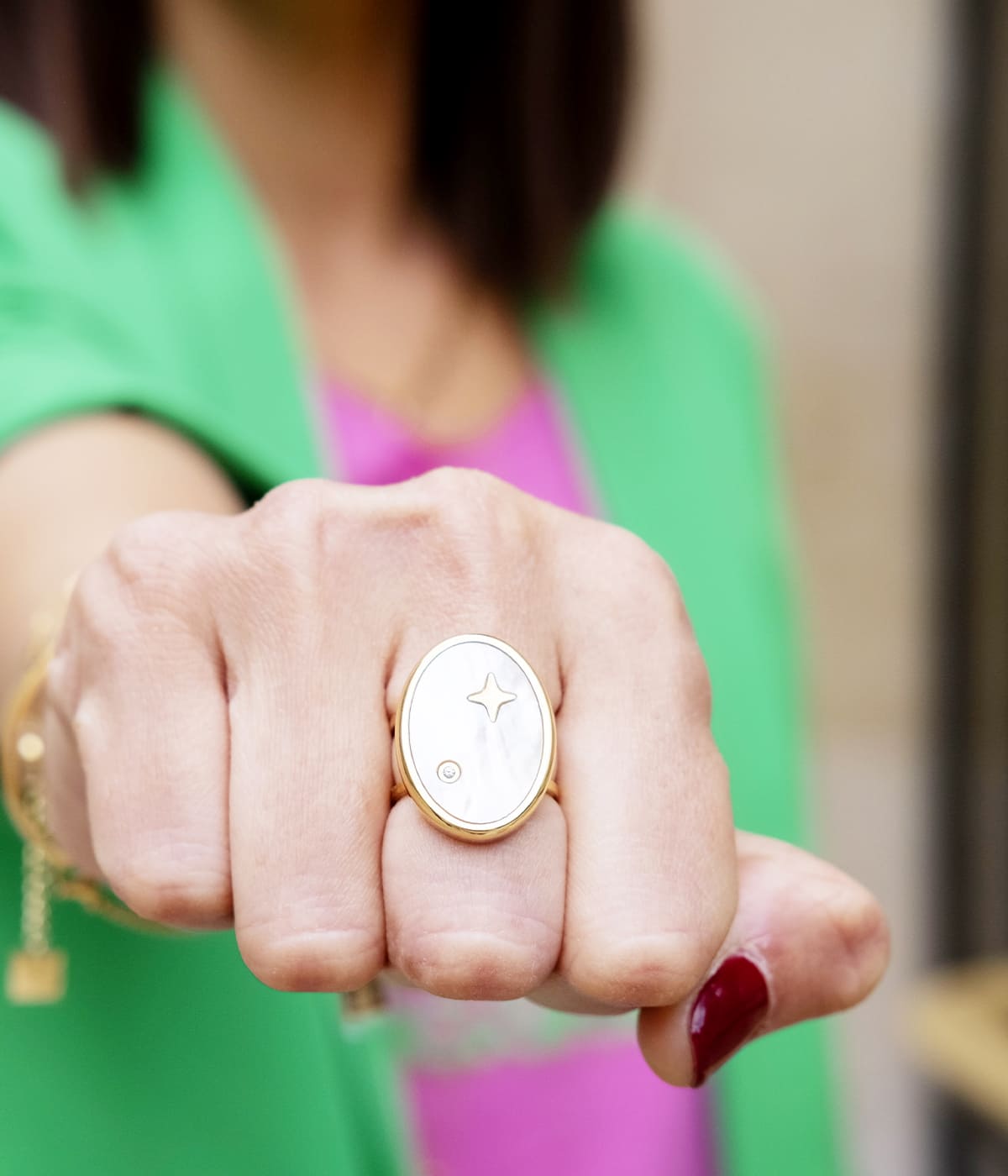 Bague Starry Night (Acier doré)