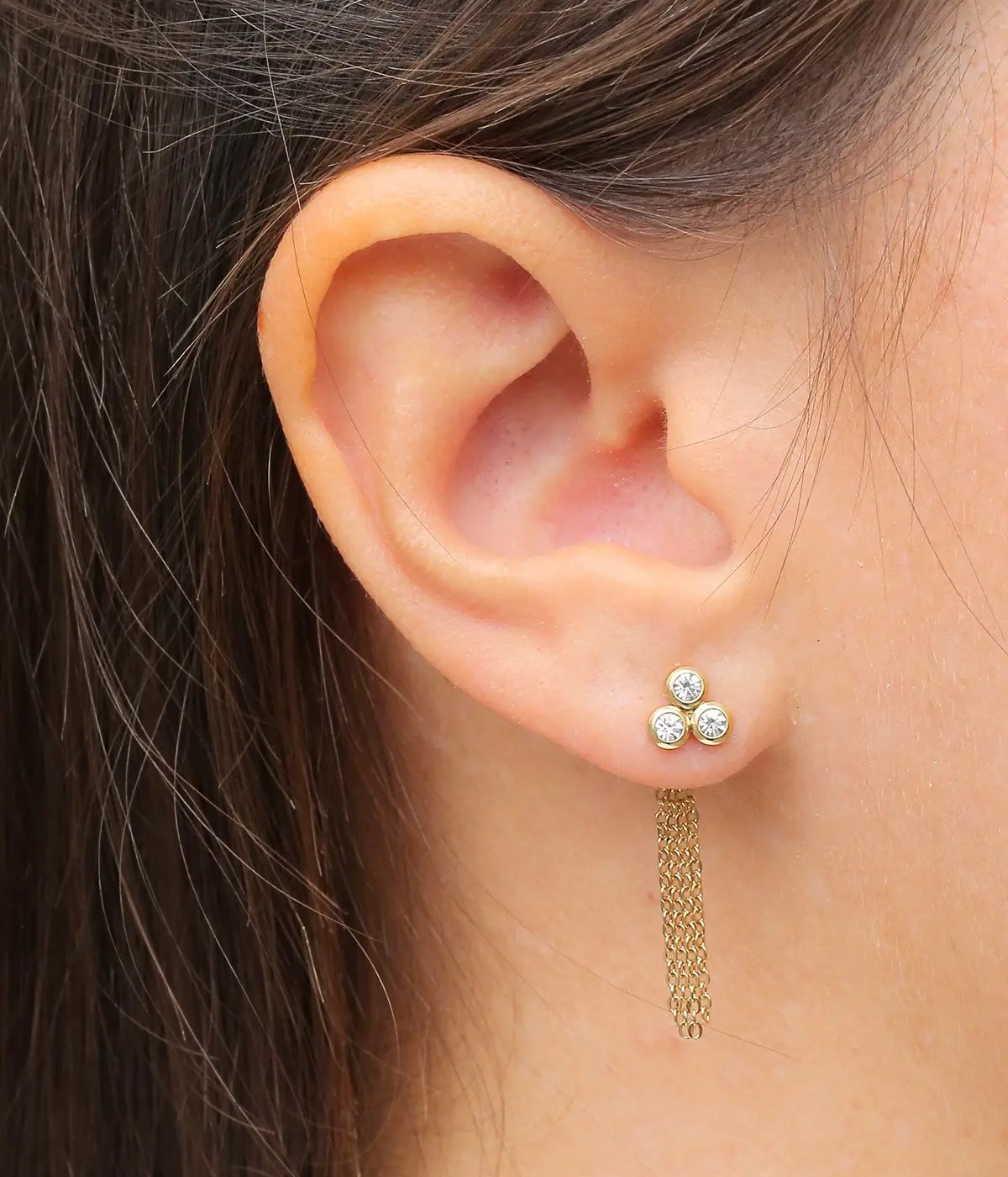 Boucles d’oreilles Alta (Acier doré)