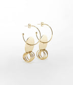 Boucles d'oreilles Dolmen (Acier doré)