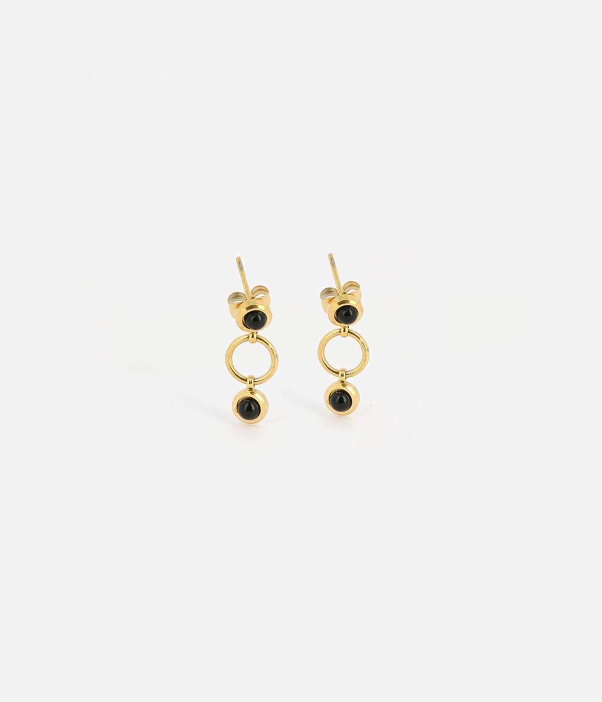 Boucles d'oreilles Ernestine (Acier doré)