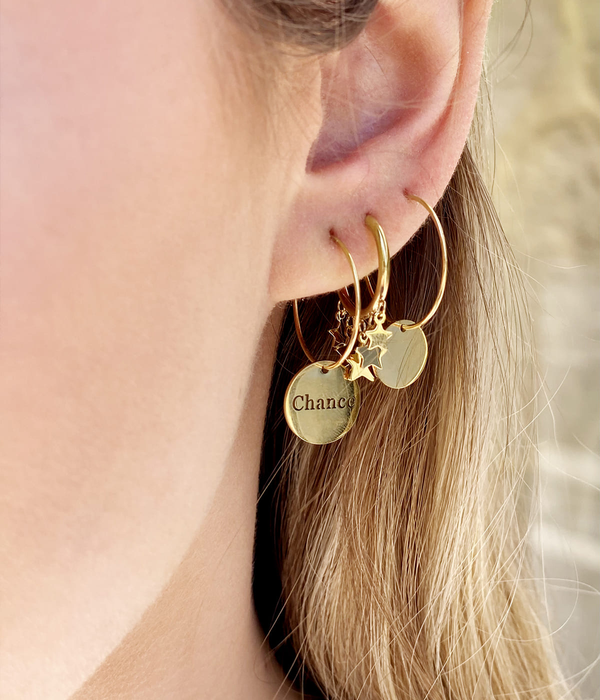 Boucles d'oreilles Gwenn (Acier)