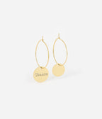 Boucles d'oreilles Gwenn (Acier doré)