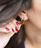 Boucles d'oreilles Hope & Zen (Acier doré)