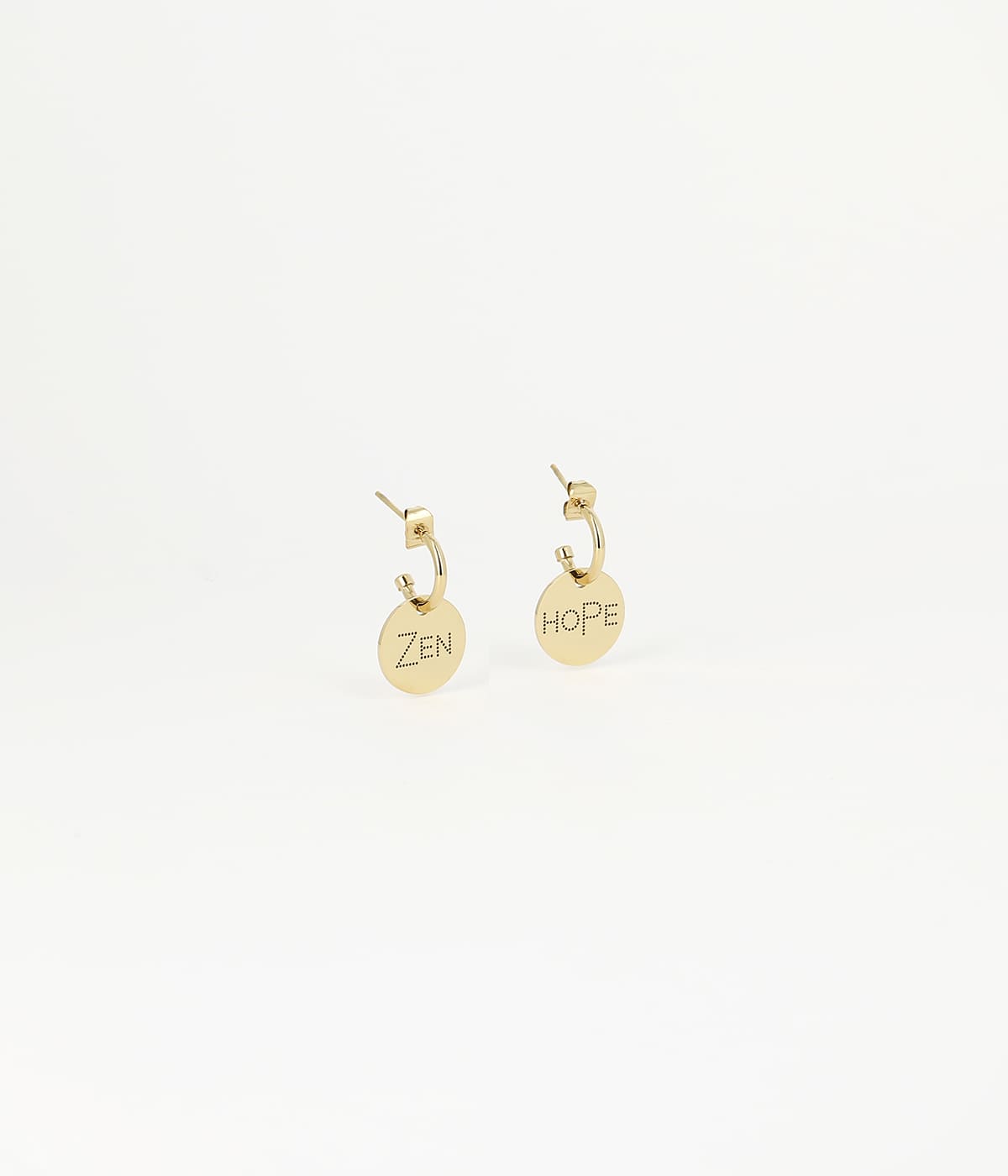Boucles d'oreilles Hope & Zen (Acier doré)