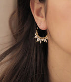 Boucles d'oreilles Incas (Acier doré)