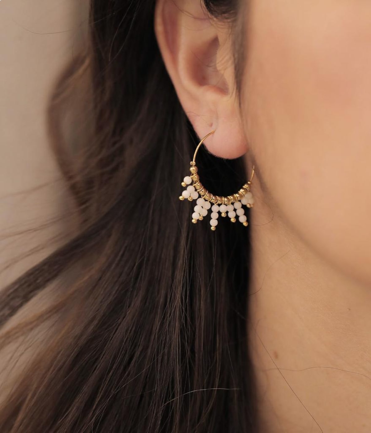 Boucles d'oreilles Incas (Acier doré)