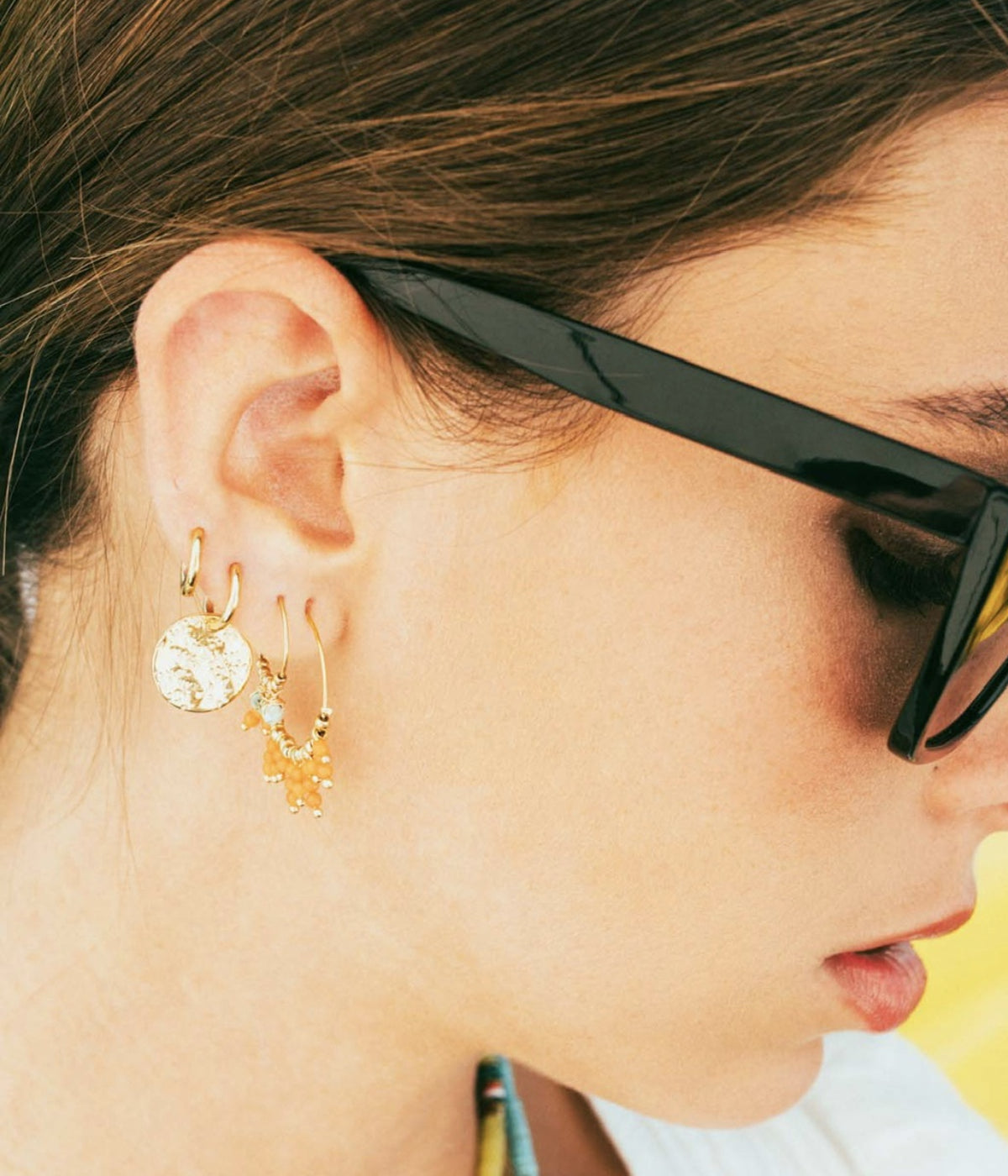 Boucles d'oreilles Incas (Acier doré)