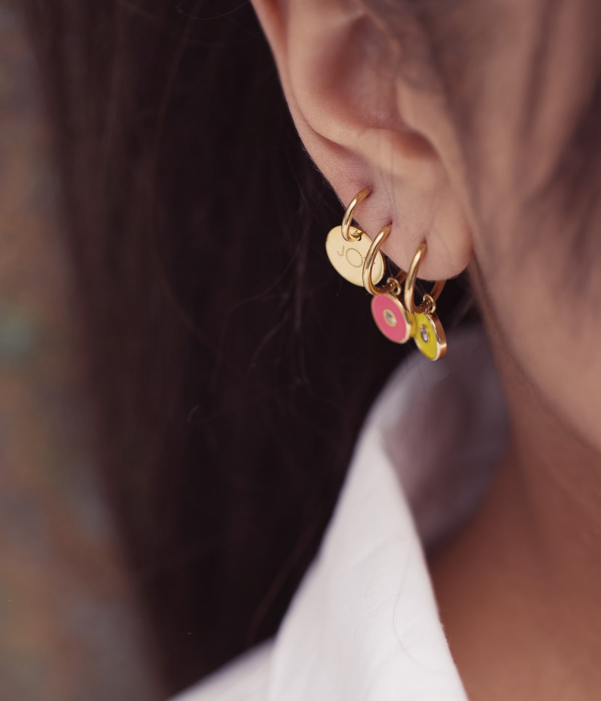 Boucles d'oreilles Liz (Acier doré)