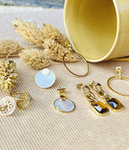 Boucles d'oreilles Mini Honoré (Acier doré)