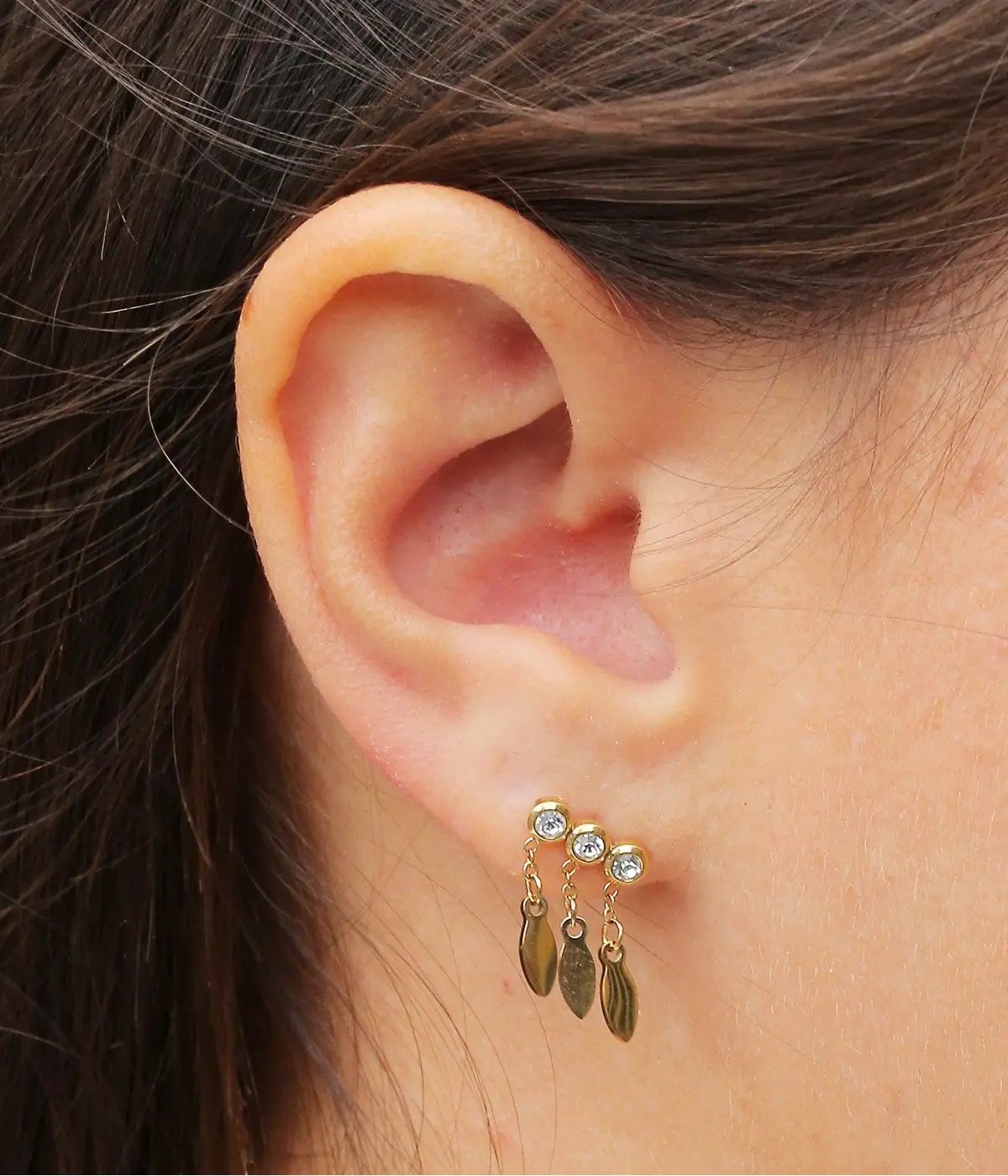 Boucles d'oreilles Navajo (Acier doré)