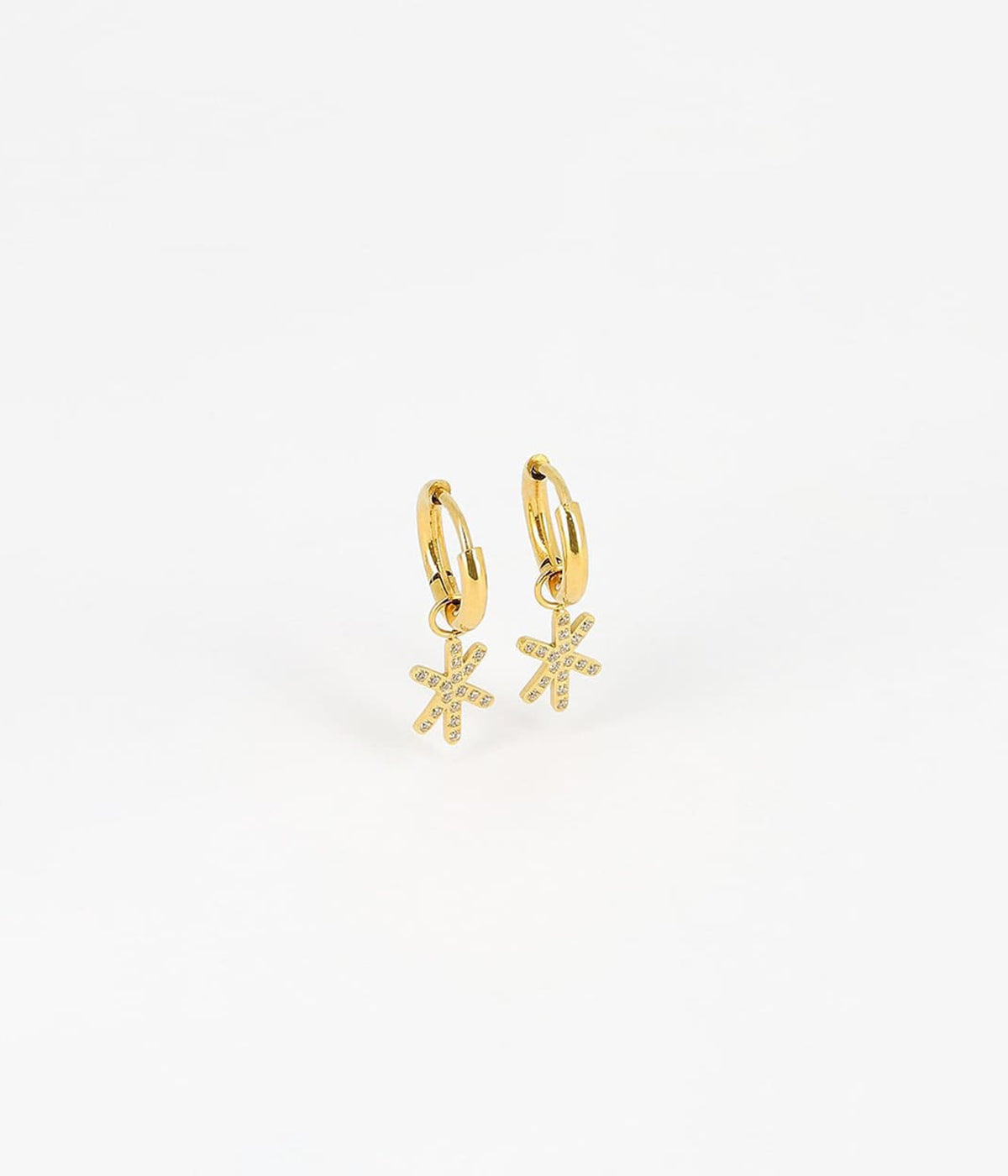 Boucles d'oreilles #OCTOBREROSE (Acier doré)