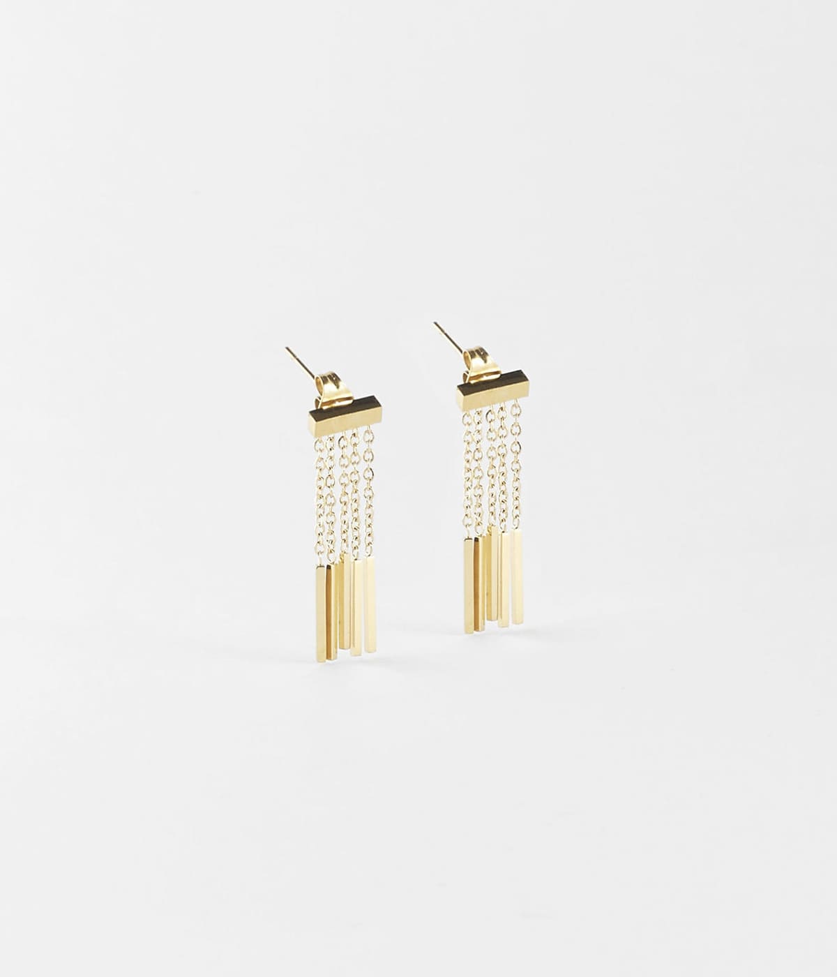 Boucles d'oreilles Rain (Acier doré)
