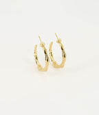 Boucles d'oreilles Suna (Acier doré)