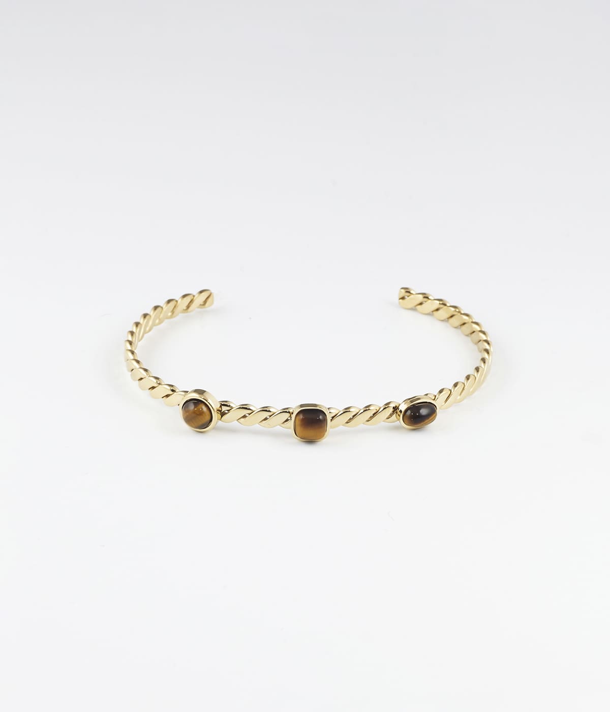 Bracelet Jonc Tresse (Acier doré)