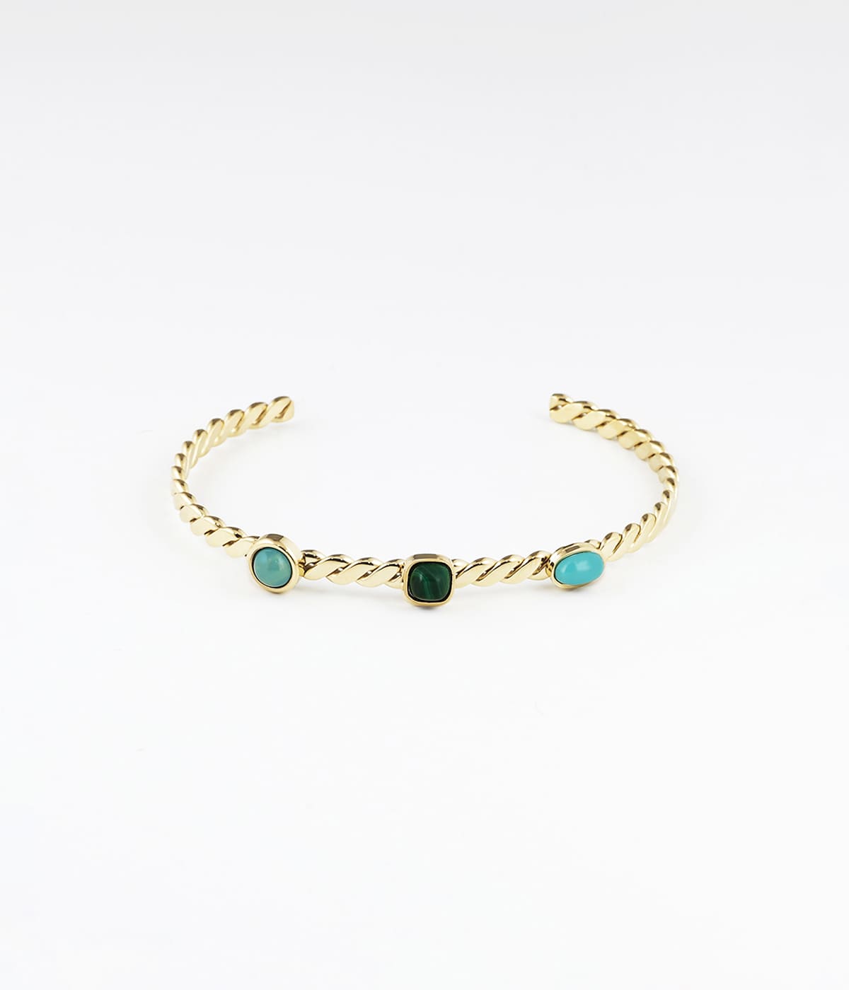 Bracelet Jonc Tresse (Acier doré)