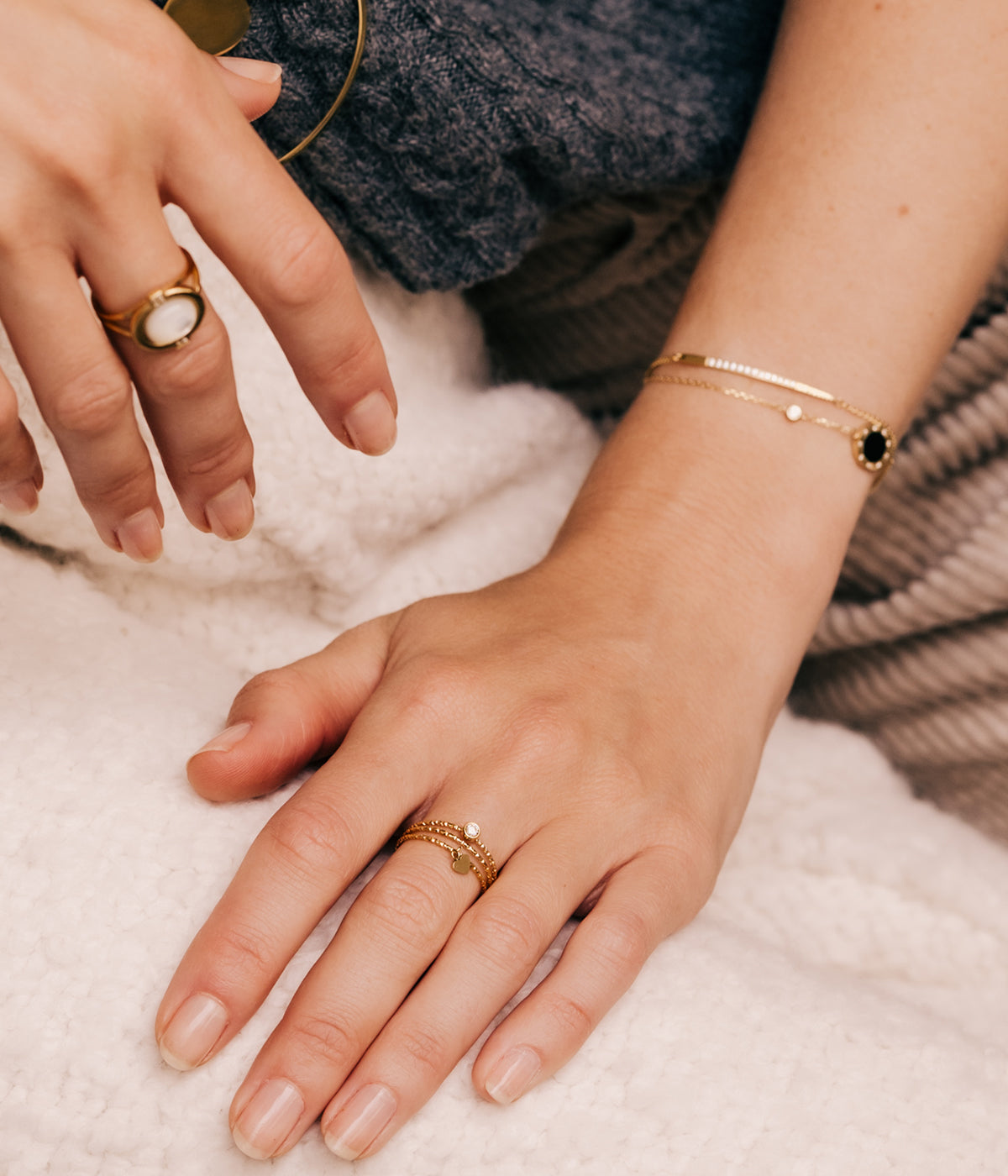 Bracelet Louise (Acier doré)