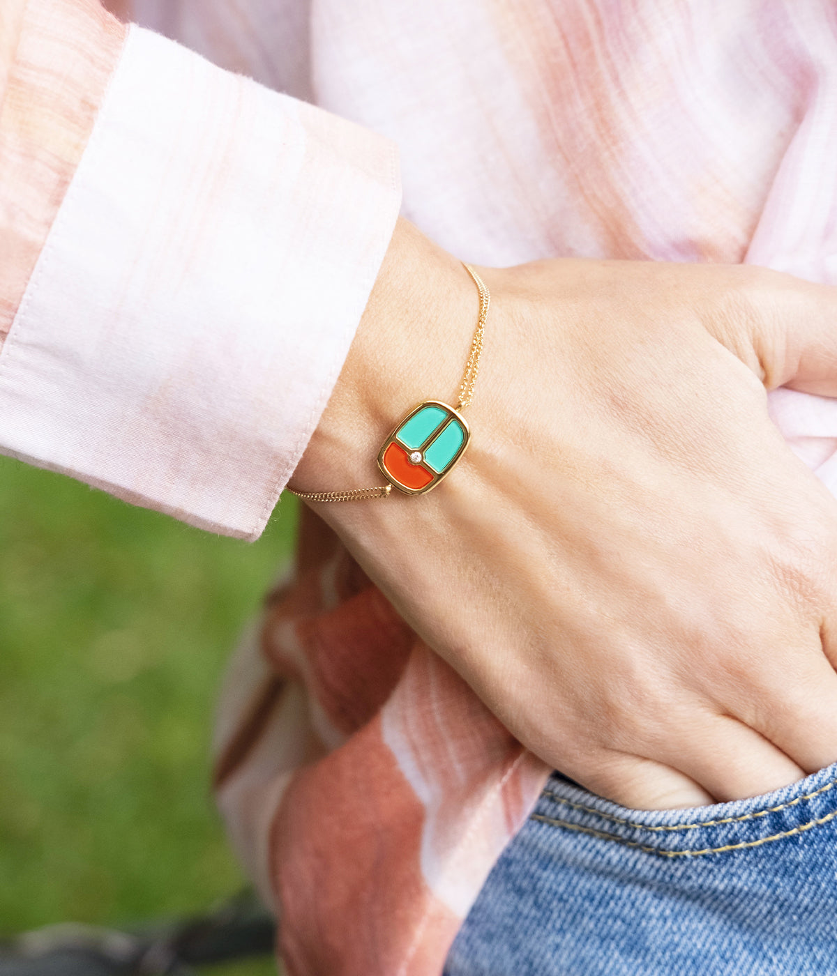 Bracelet Karabos (Acier doré)