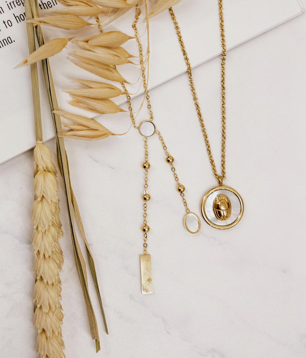 Collier Atoum (Acier doré)