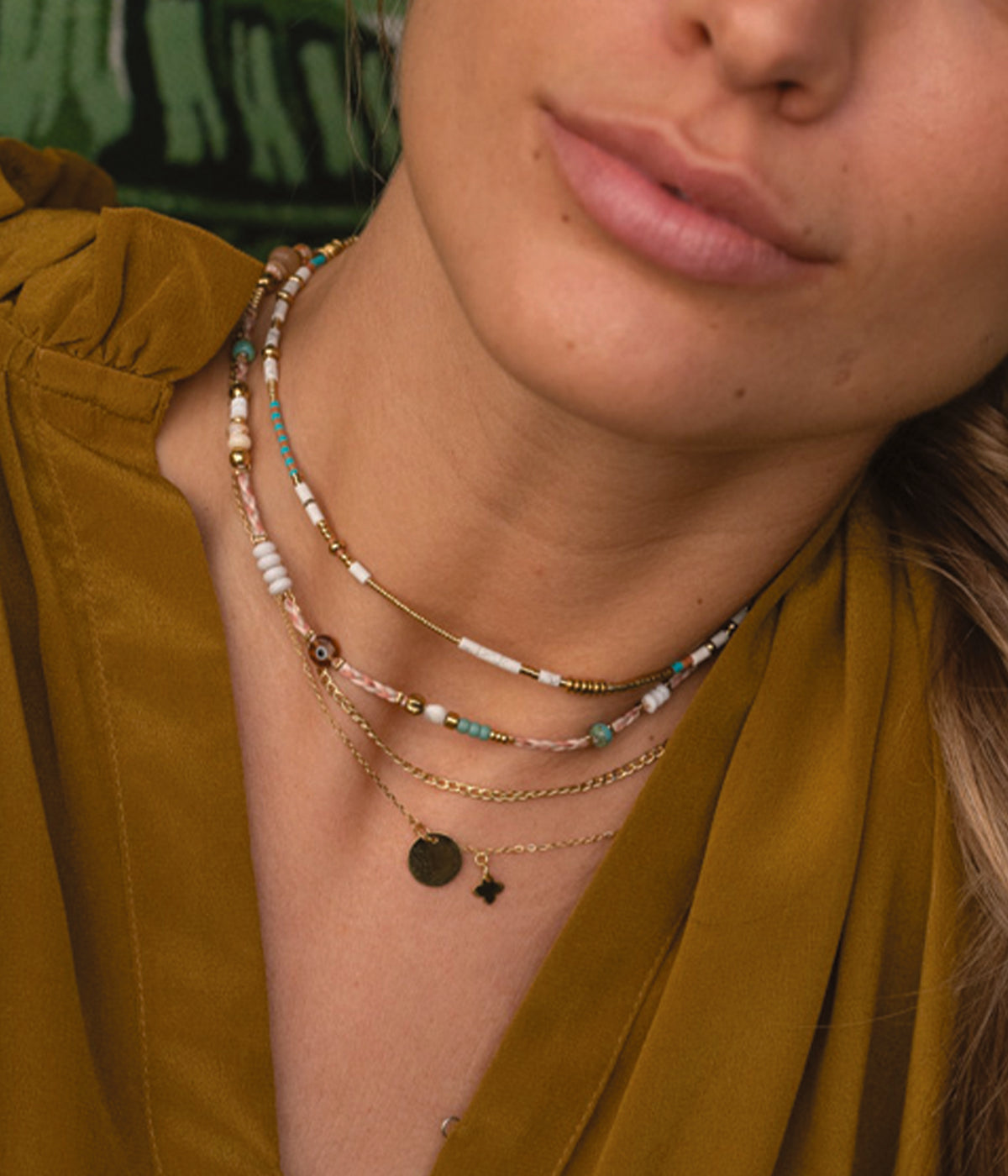 Collier Pastillas (Acier doré)