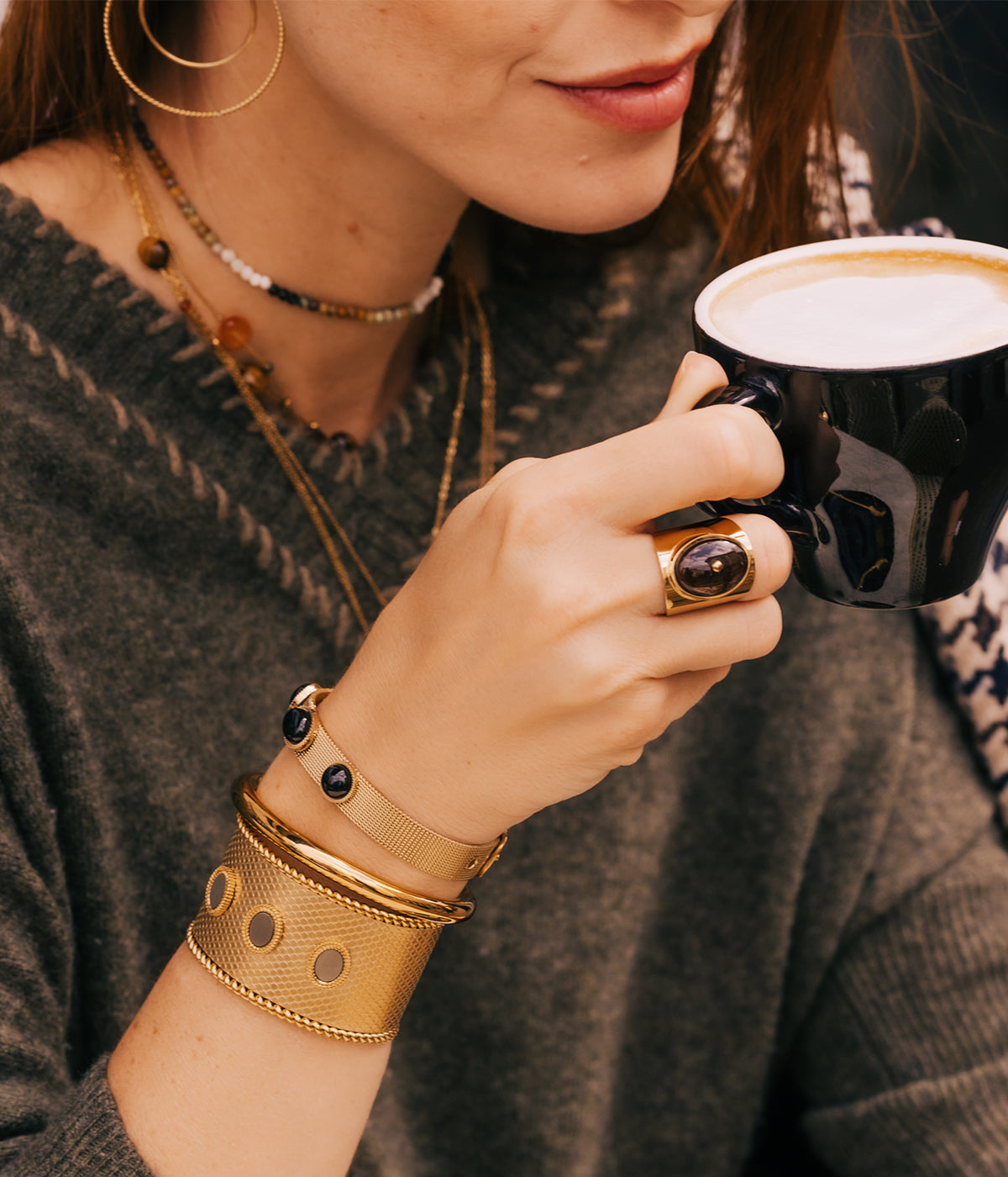 Bracelet Caracas (Acier doré)